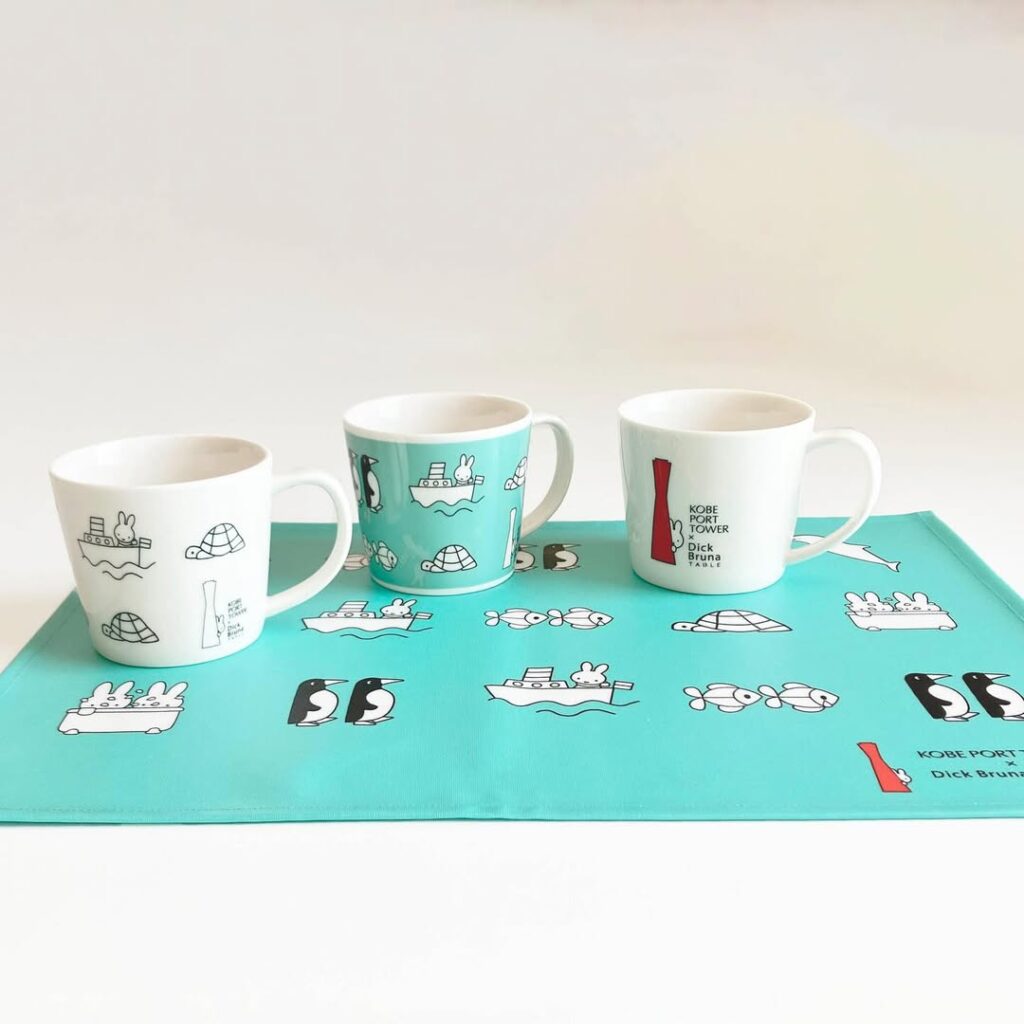 ミッフィー 神戸ポートタワー ブルーナテーブル マグカップ 3個セット  